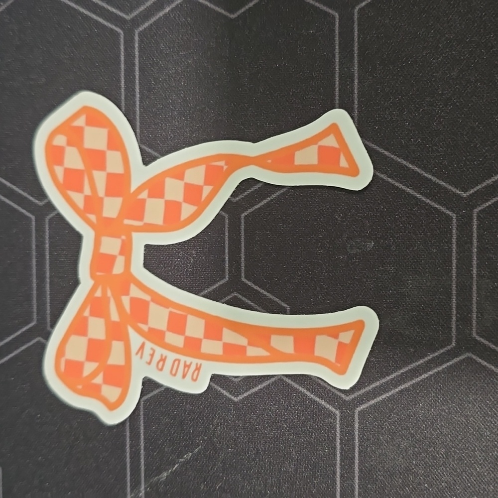 Rad Rev Checkered Bow Sticker